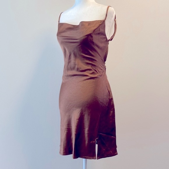 NWT Princess Polly chocolate brown slip dress - Picture 1 of 8